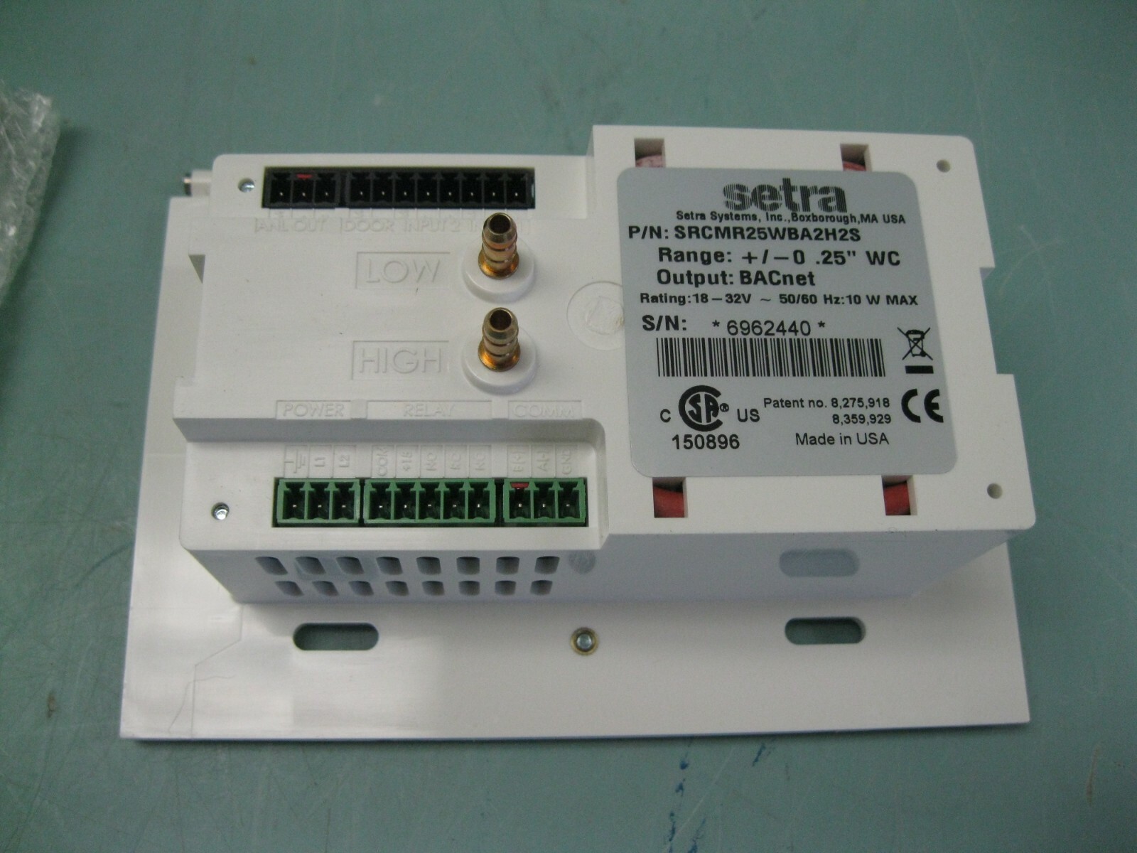 Setra SRCM Room Pressure Monitor NEW H16 (2477)
