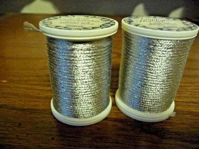 2 YLI Silver soft Flat rayon-metallic braid PRICE  DROP  & Needle Booklet NEW