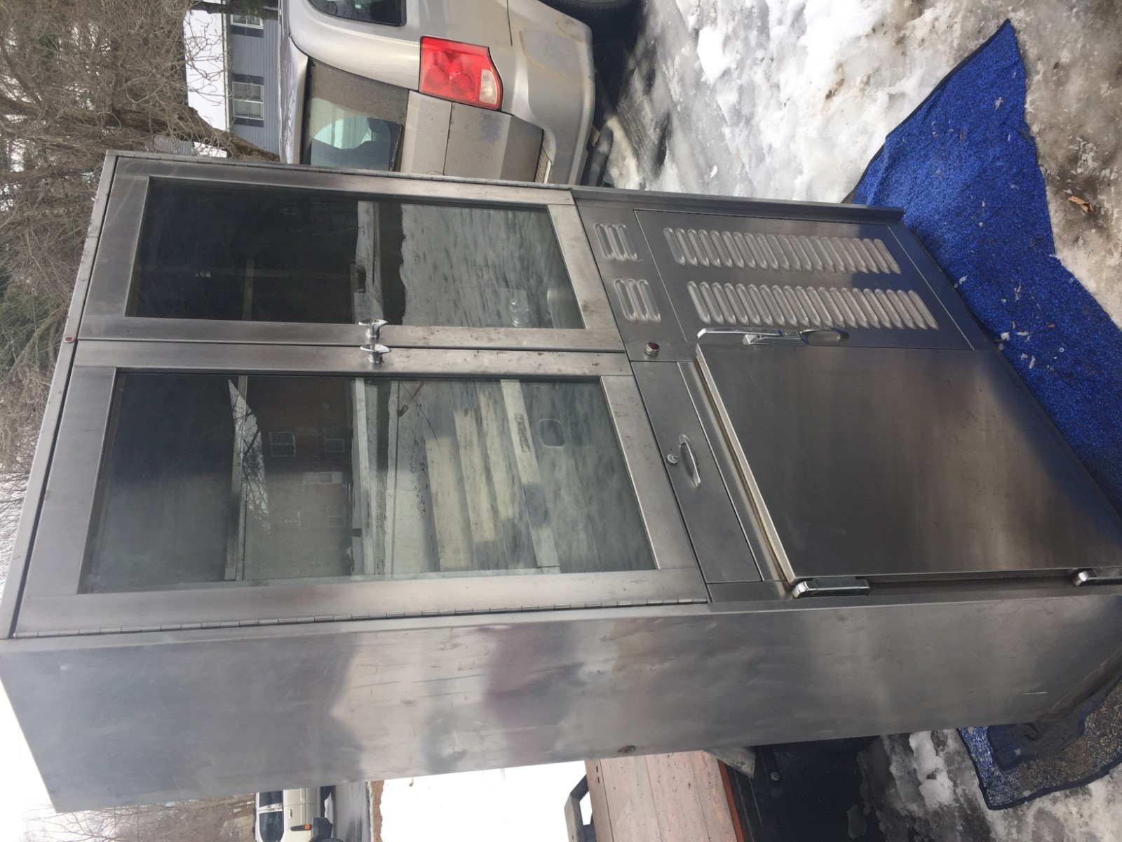 Vintage Stainless Steel Medical Cabinet