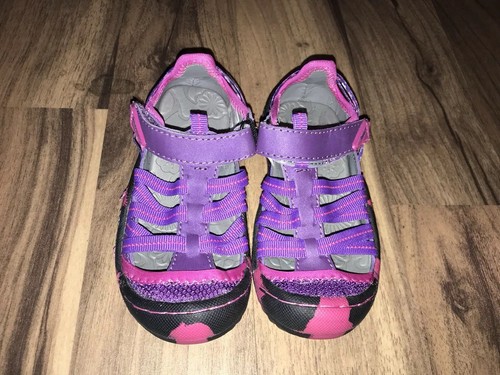 Jambu Kids Little Girl Pink Purple Waterproof Sandals Size 8M EUC