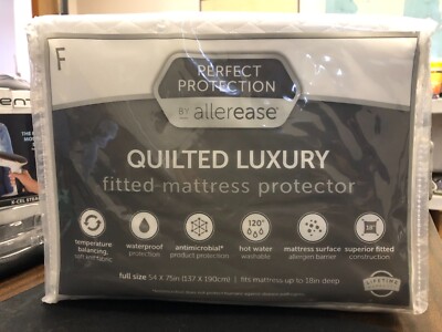 Full Perfect Protection Quilted Luxury Mattress Protector - Allerease