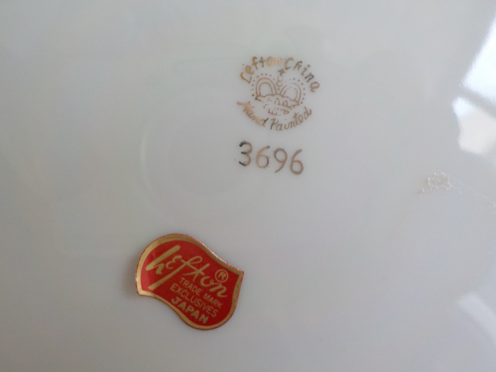 Lefton China 50th Anniversary Canape' Plate #3696  (SH)