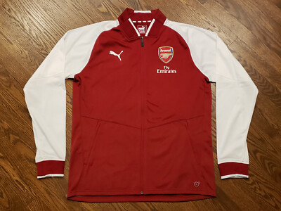 NWT Arsenal FC Men's Large Stadium Jacket PUMA 2017-2018 Season