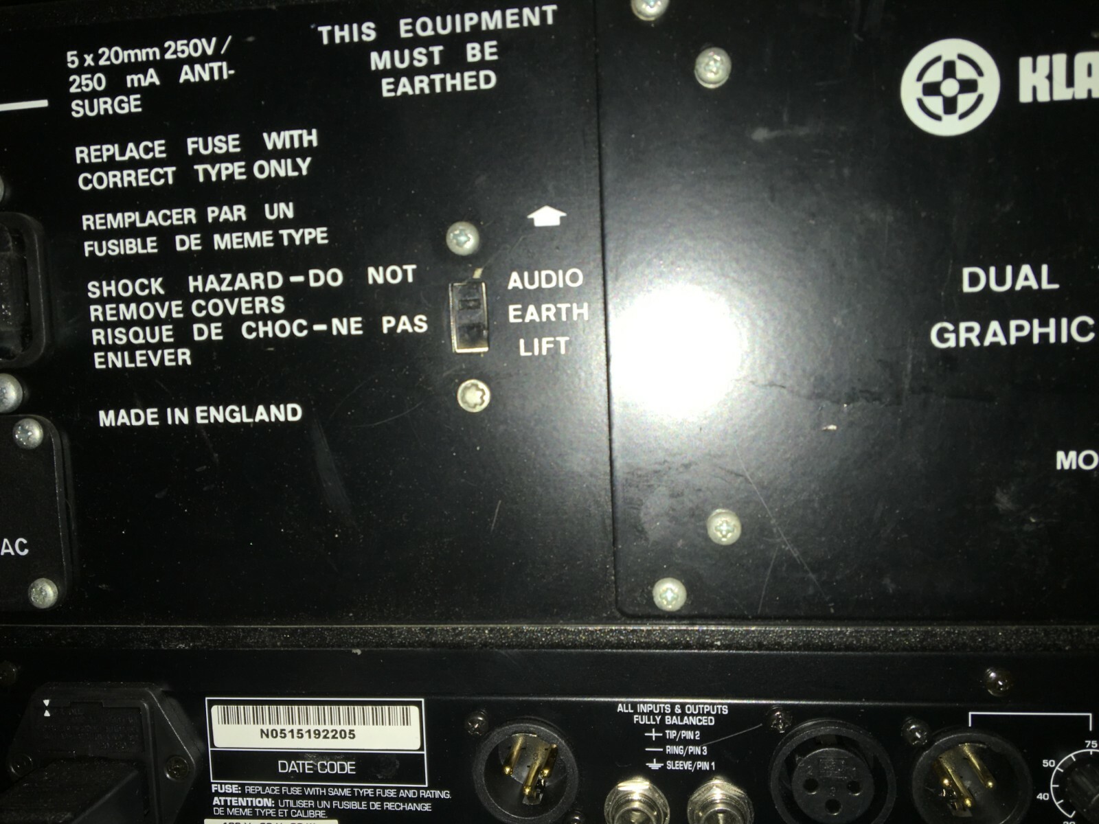 Klark Teknik DN-360 30-Band 1/3 Octave Graphic Equalizer EQ DN360