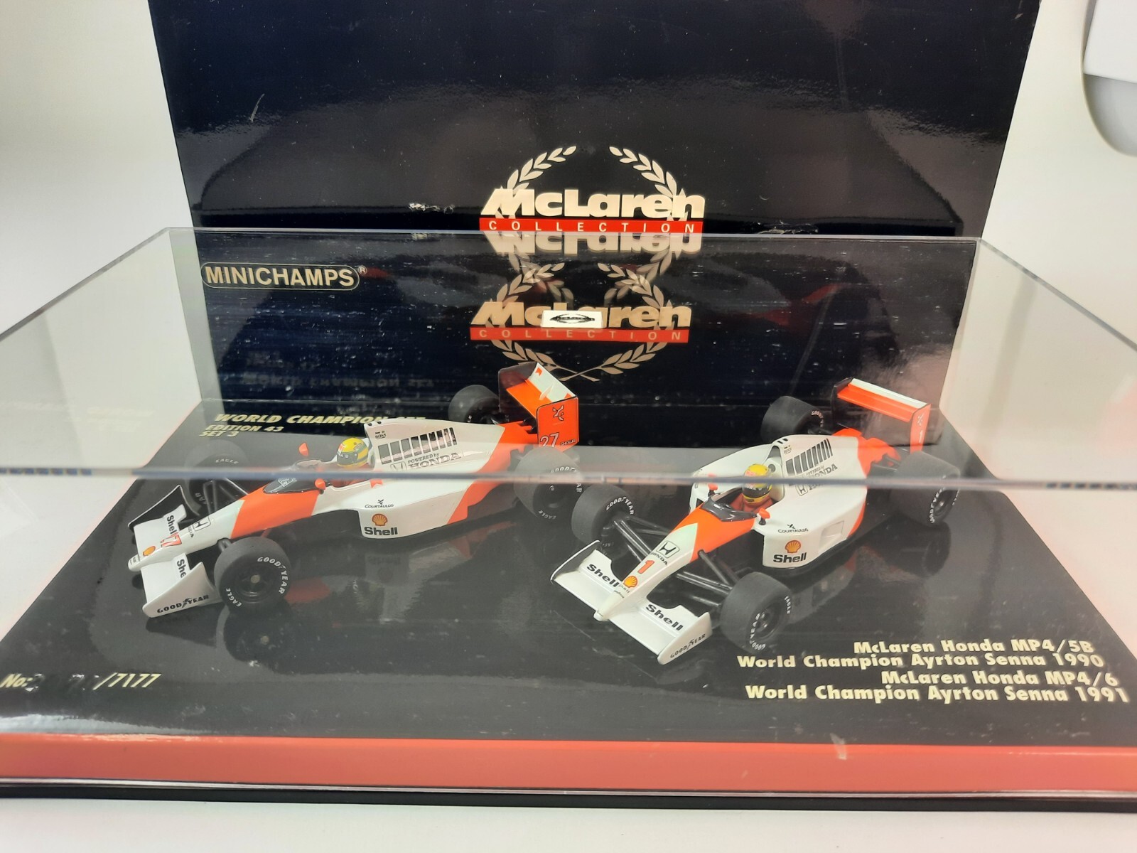 MINICHAMPS Set Mclaren MP4/5B +MP4 / 6 Ayrton Senna Wc 1990