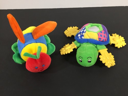 Vintage 1990s Baby Toys Kids II 2 Dog Duck Rattle Bananas in Pajamas Safety 1st