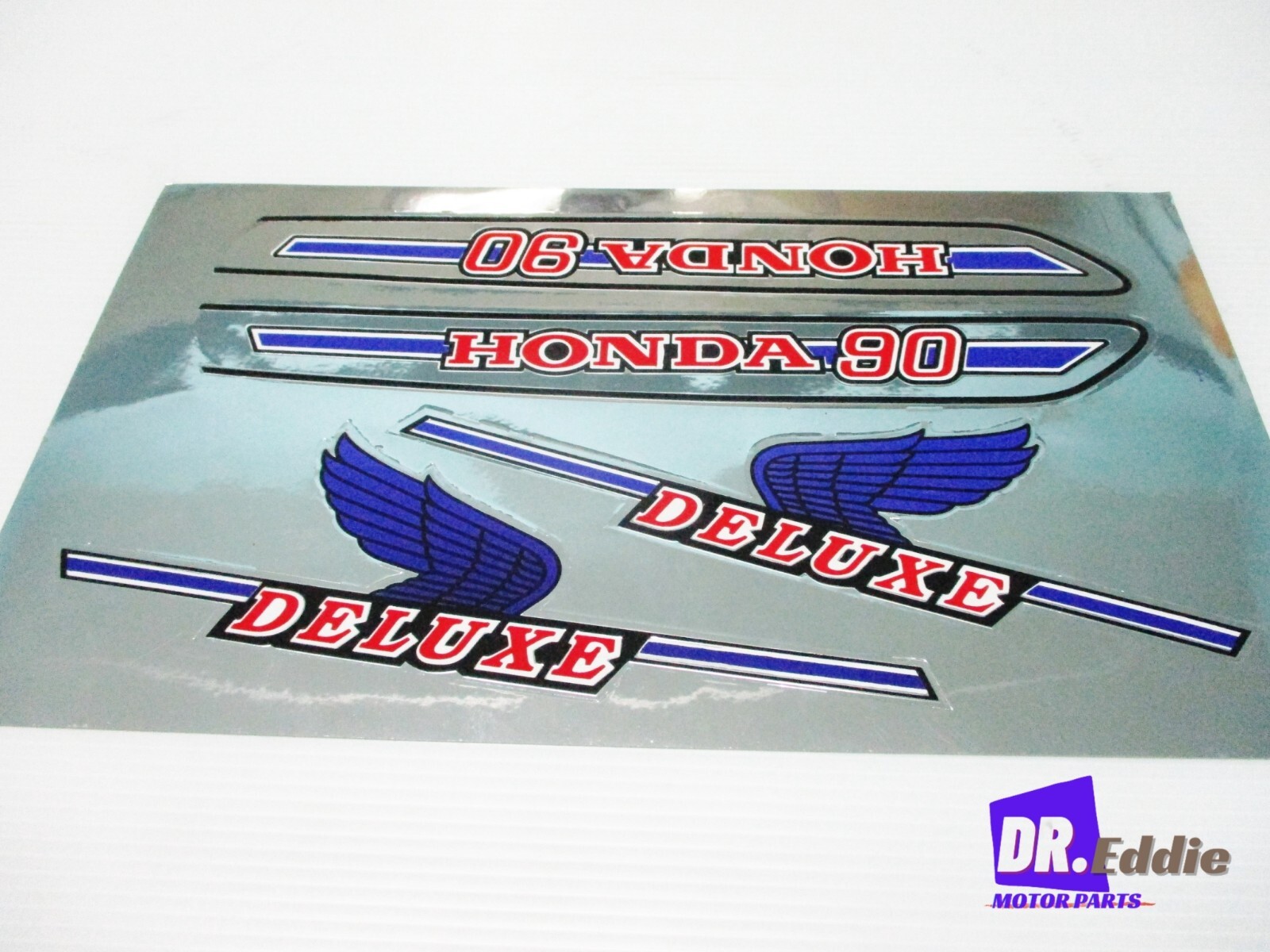 GENE@tステッカー Fit HONDA C90 SUPER DELUXE STICKER SET BLUE /RED #BI2065# | eBay