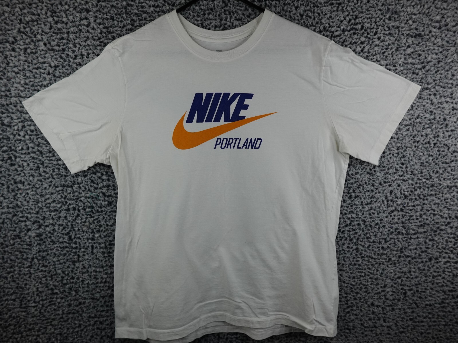 Nike Portland Tee Shirt White Size XL Orange Swoosh 637586