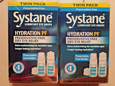 Alcon Systane Hydration PF 2 in Each Box Dry Eyes Lot of 2 NEW