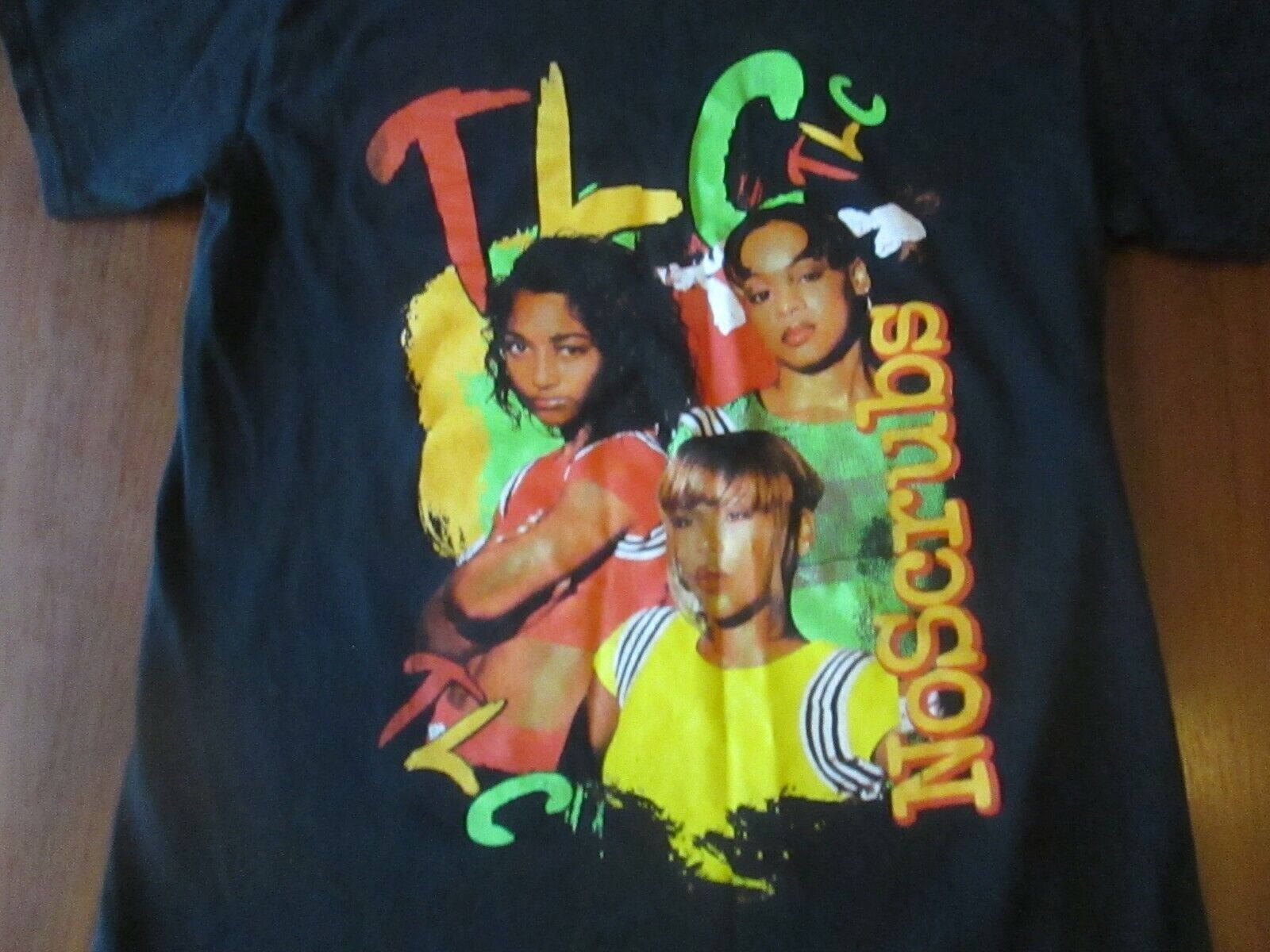Official TLC NO SCRUBS T-Shirt Black Size Medium Hip Hop Old Official TLC NO SCRUBS T-Shirt Black Size Medium Hip Hop Old