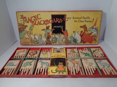 ANTIQUE ''THE MAGIC BLACKBOARD GAME''BY RIPPON 1933.