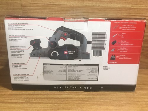 Porter Cable PC60THP 6 Amp Hand Planer w/ Dual Side Dust Extraction NEW