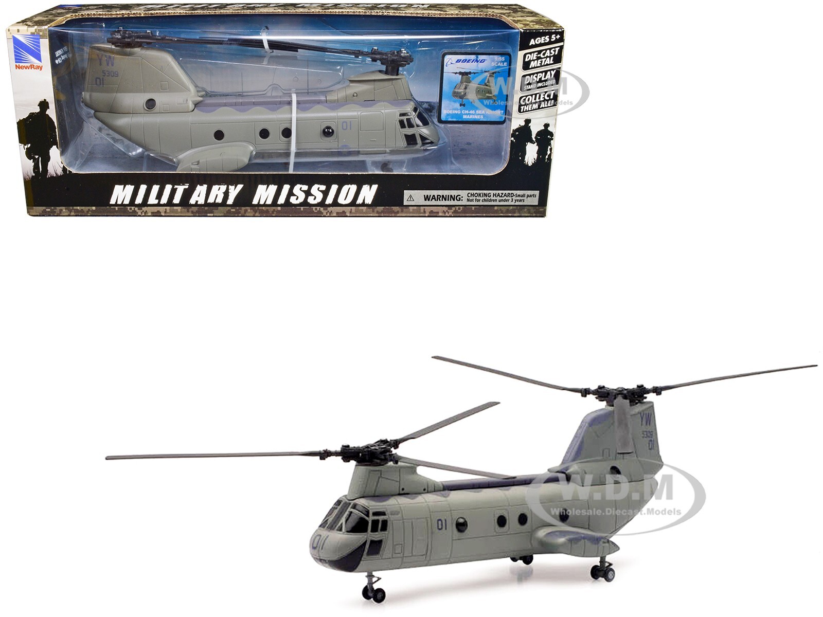 BOEING CH-46 SEA KNIGHT HELICOPTER OLIVE DRAB 