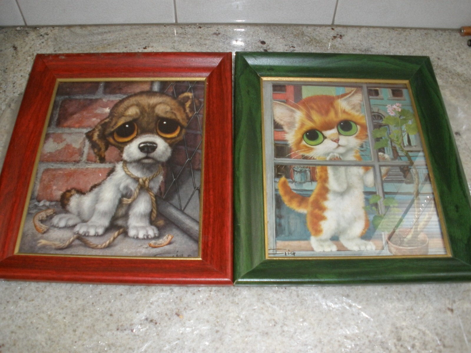 Gia Big Sad Eyes Dog Cat Pity Puppy Kitten Picture Art Litho