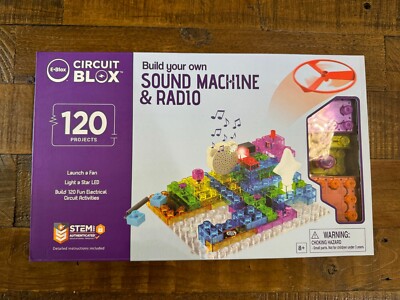 New E-Blox Circuit Blox Sound Machine & Radio 120 Projects STEM Building Bricks