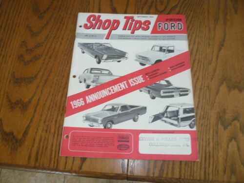 1965 Ford Shop Tips September - Vintage - 1966 Model Announcement