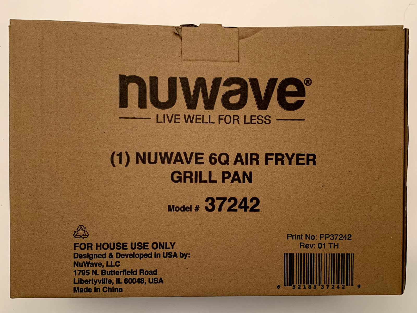 Grill Pan Model #37242 Nuwave Brio 6q
