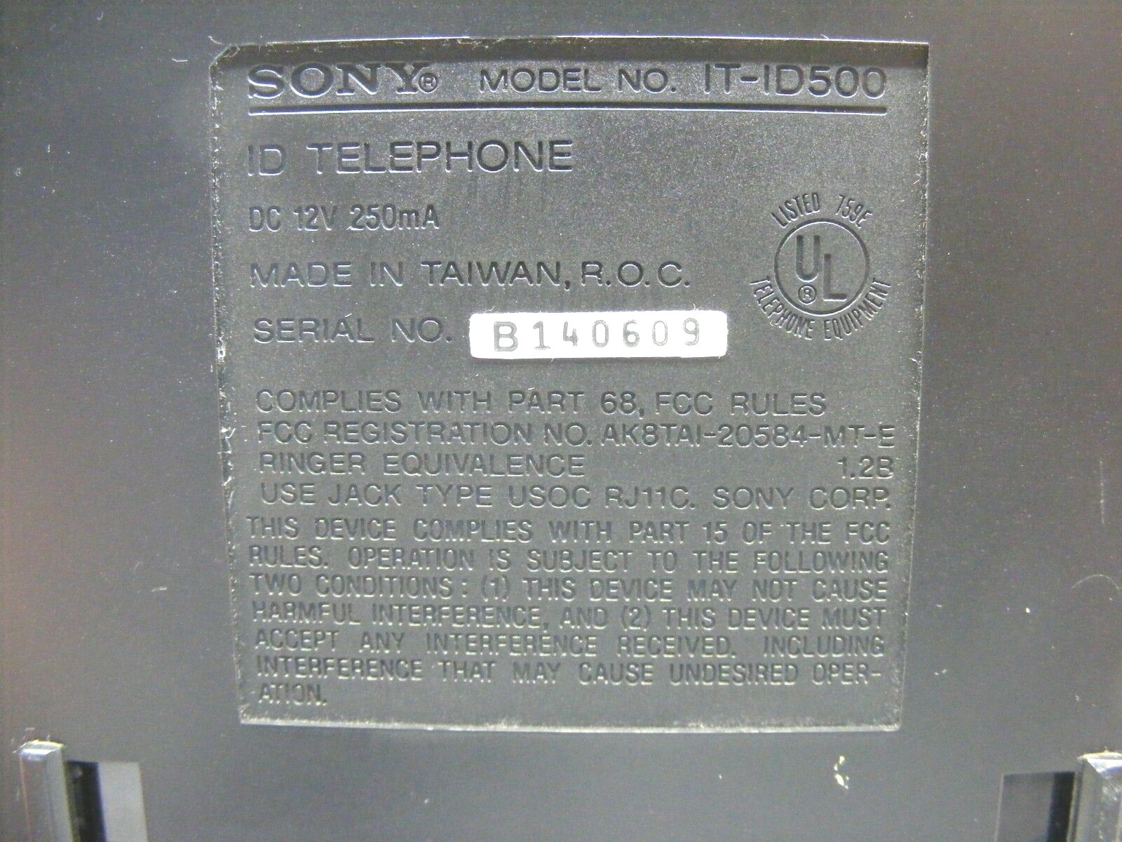 SONY Business Phone IT-ID500 Corded Caller ID Hold Speakerphone 20 Presets
