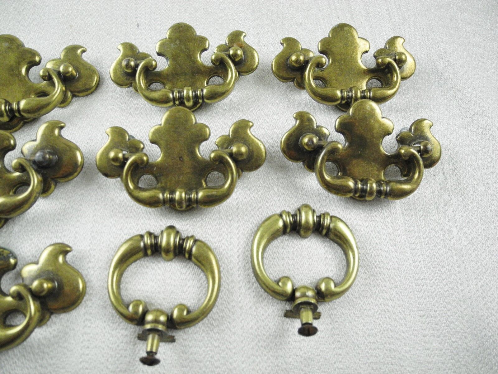 12 VINTAGE Brass Drawer pulls / Furniture Hardware 4.25