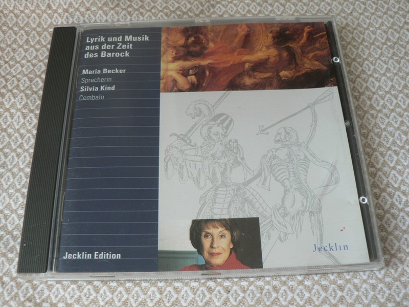 Maria Becker - Lyrik Und Musik Aus Der Zeit Des Barock - Gryphius... Cd Jecklin