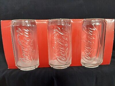 6 Pack Embossed Can Shaped Tumblers 12 oz Vintage In Box