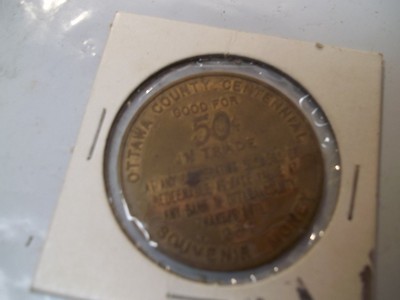 1961 50 cent Trade Token Ottawa Co. Kansas Cenntenial