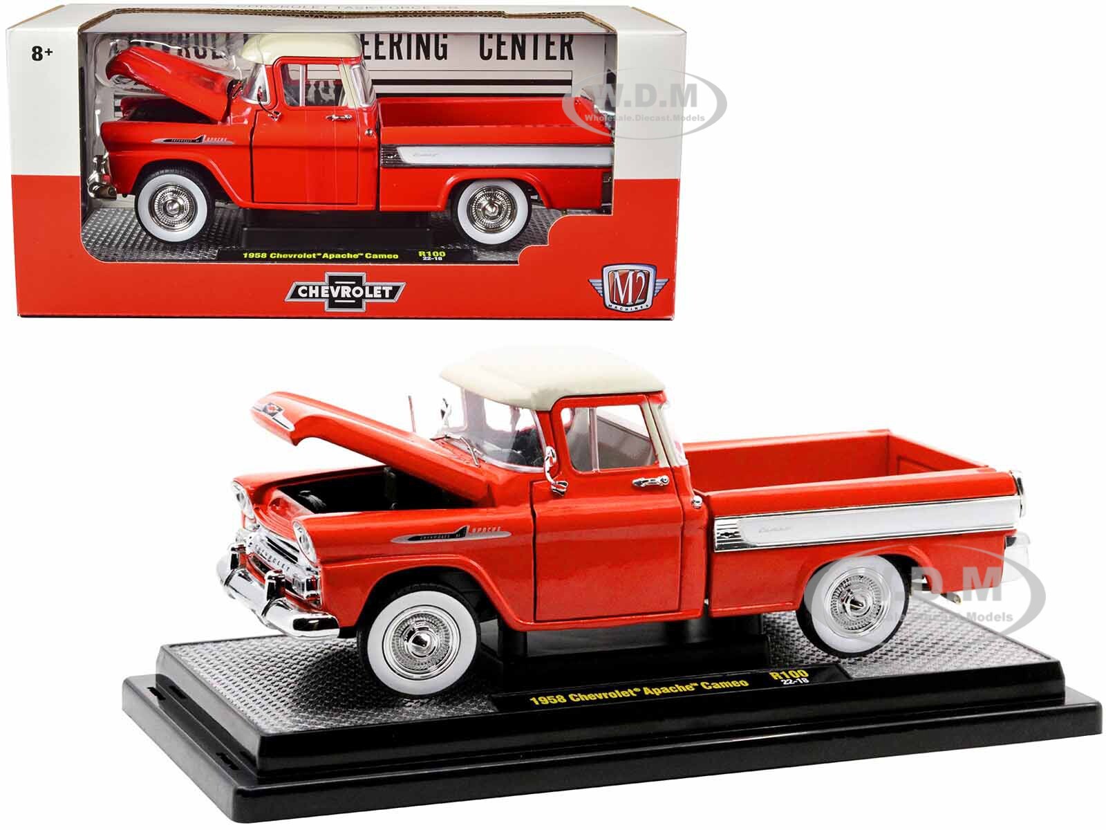 1958 CHEVROLET APACHE CAMEO PICKUP CARDINAL RED 1/24 DIECAST