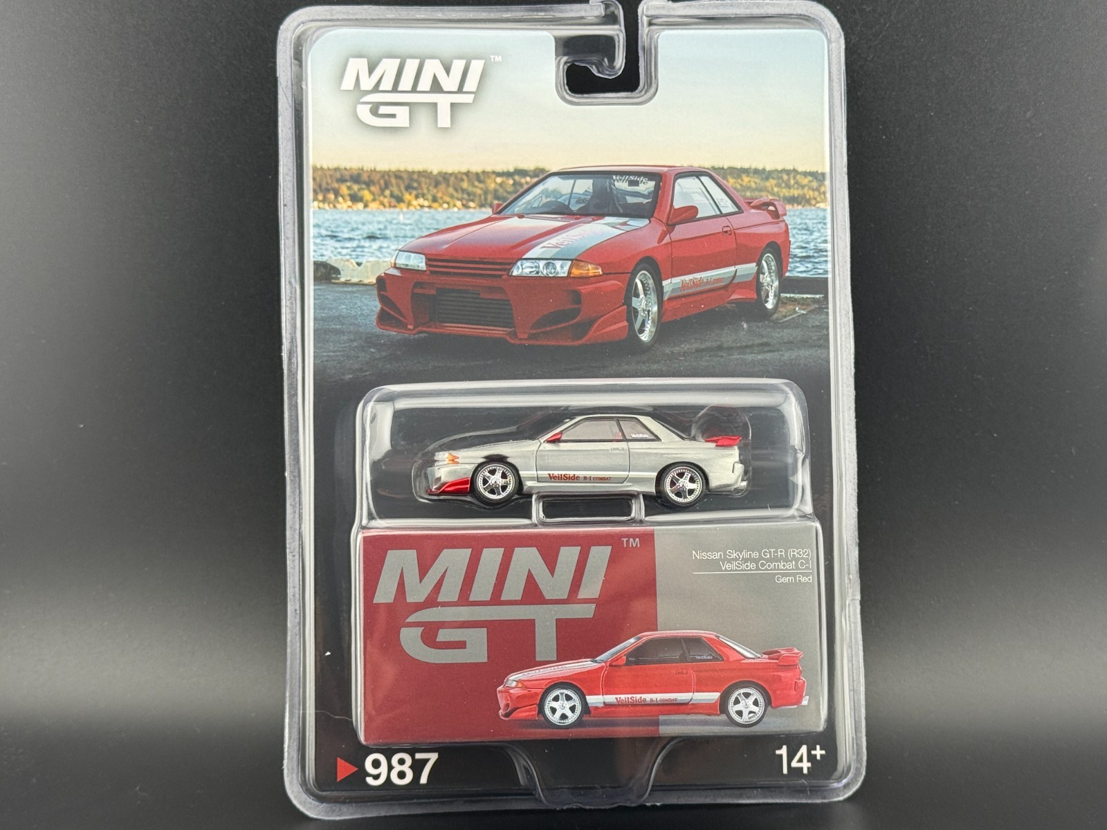 ミニカー MINIGT Nissan Skyline GT-R (R32)Veilside Mini GT Nissan GT-R (R32) VeilSide Combat C-I – Gem Red #987