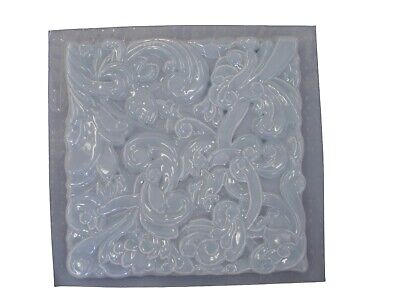 Decorative square stepping stone concrete mold 7075 Moldcreations