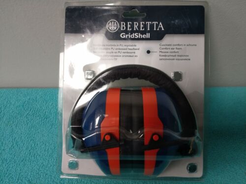 Beretta GridShell Earmuff Ear Protection Blue / Orange made in Italy