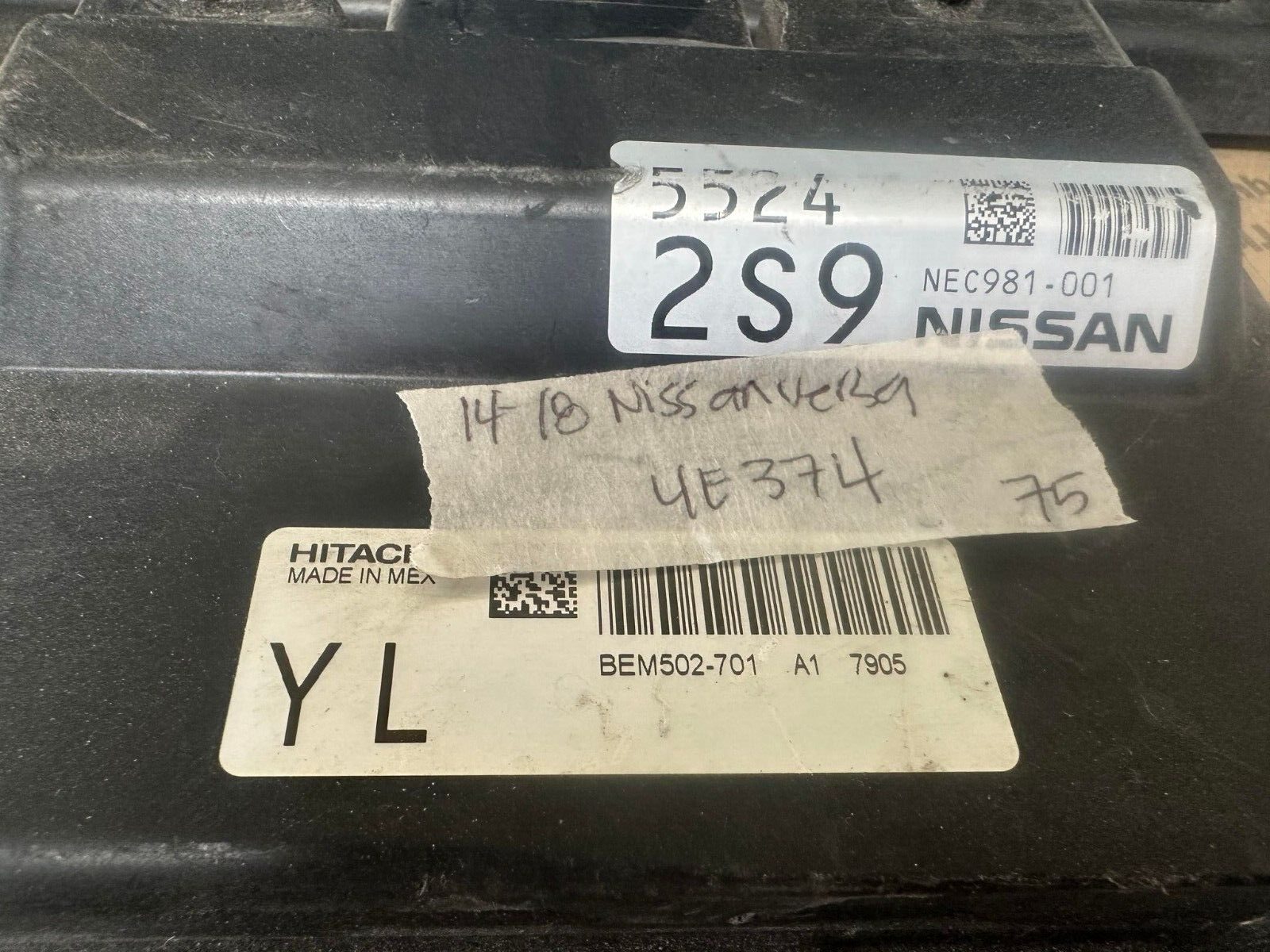 (未使用･未開封品)　NEC GV201A/D9GV201A/E9GV201B/D9GV201B/E9GV201E/D9 GV201E/E9GV20BA/DBGV20BA/EBGV20BB/DBGV20BB/EB GV221A/DAGV221A/EAGV221B/DAGV221B/EAGV2 vf3p617 NEC981-001 Nissan Versa 2014-2018 ecm ecu computer | eBay