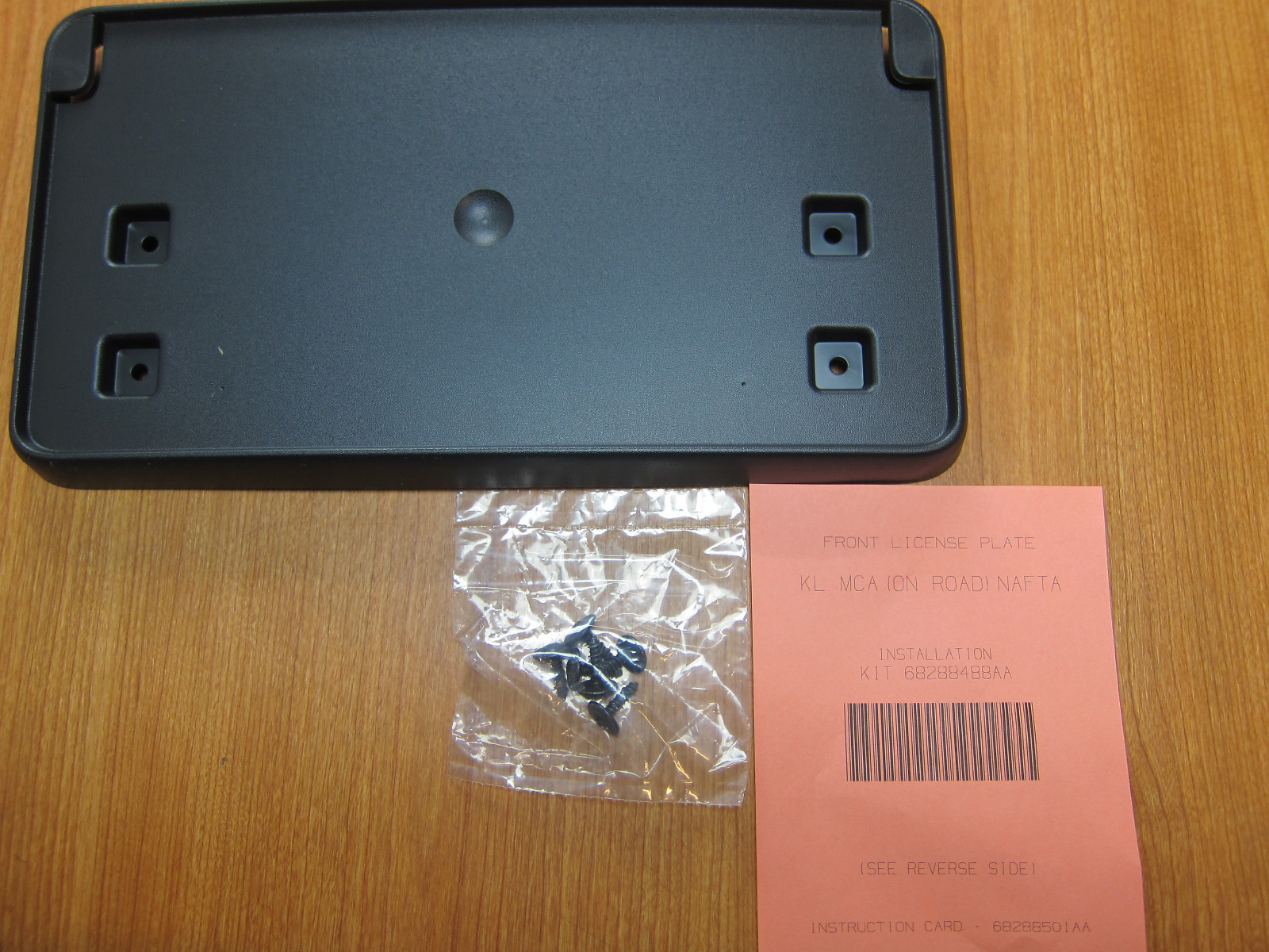 20192021 Jeep Cherokee Front License Plate Bracket (Non Trail Hawk