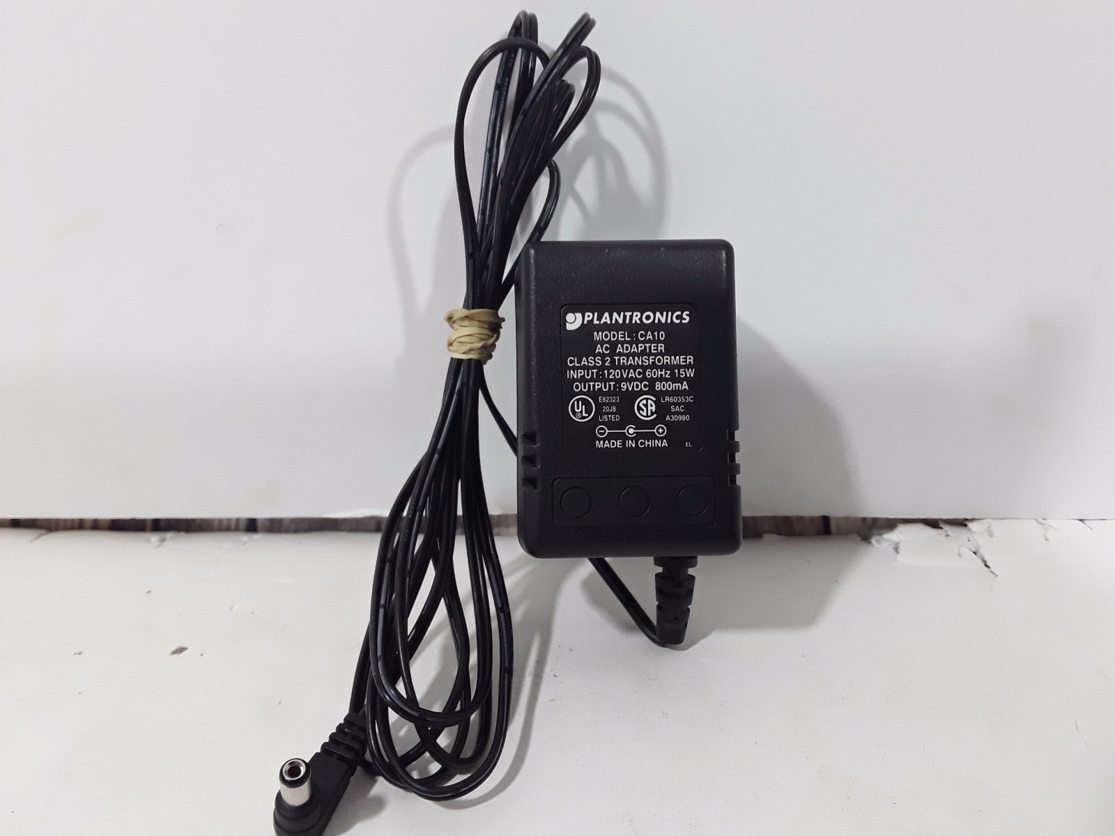 Plantronics CA10 Power Supply 120VAC 15W 9VDC 800mA 5.5mmx 2.1mm x 9.5mm