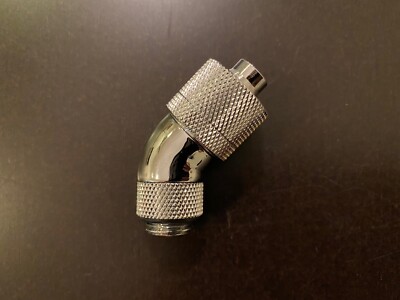 Bitspower G1/4'' 3/8 ID 5/8 OD, 45 Degree Rotary Fitting Silver