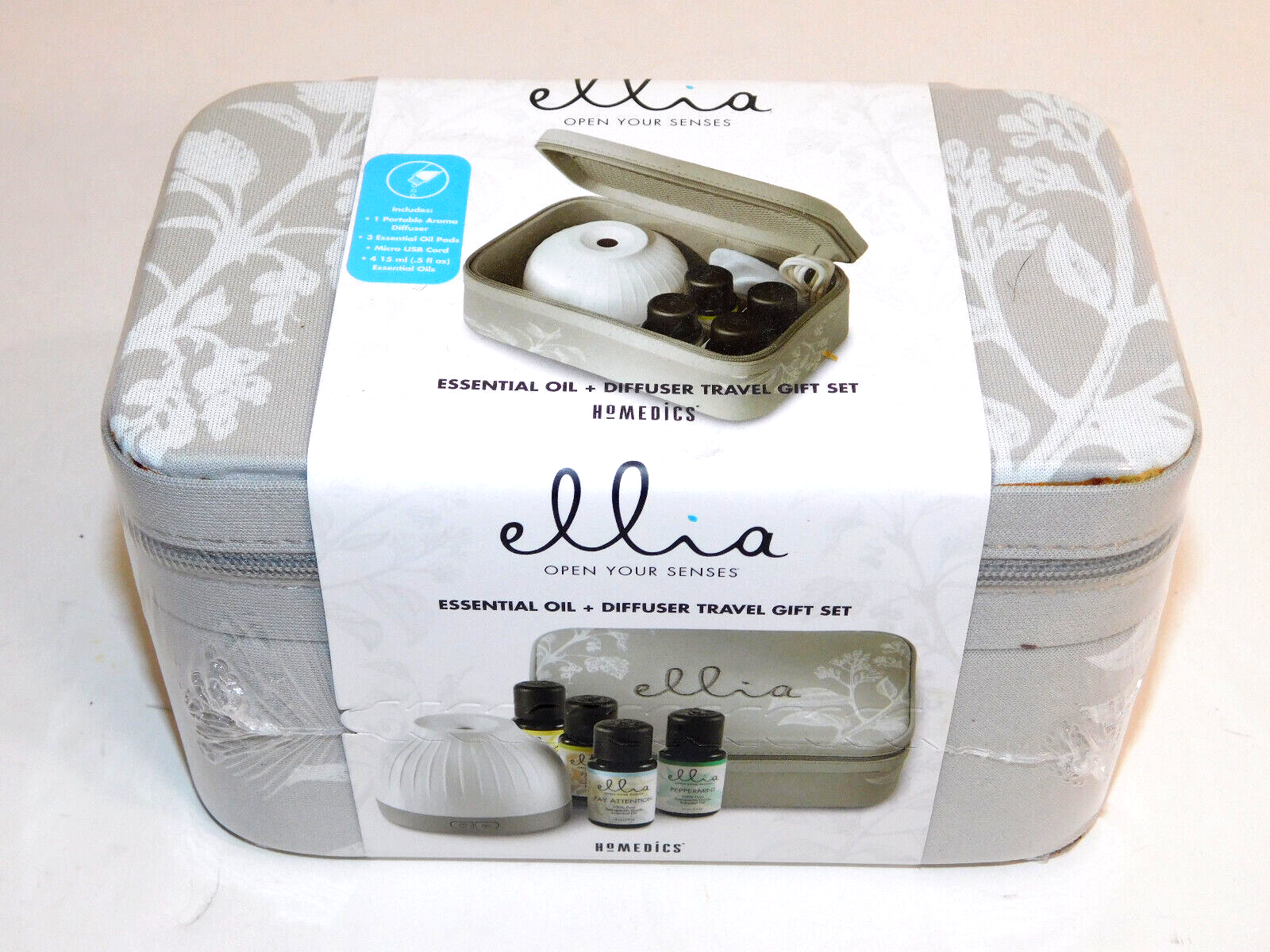 S  And Diffuser Travel Gift Set Case Homedics - Sealed