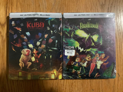 Paranorman Kubo and the two strings 4K Laika Steelbook (4K UHD+Blu-Ray) (NEW)