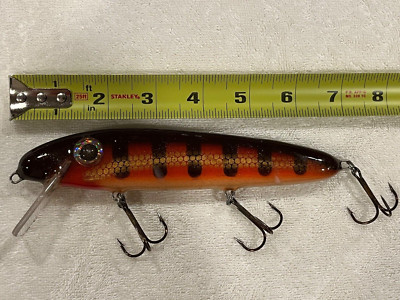 Balsa Big Game 7 in Minnowbait Twitchbait in Red Perch pattern Discontinued Rare