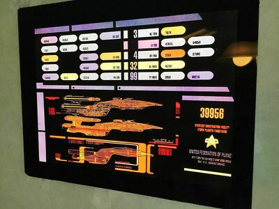 StAr TrEk prop TNG Enterprise 3 lcars holodeck transparent print EXCELLENT Yes