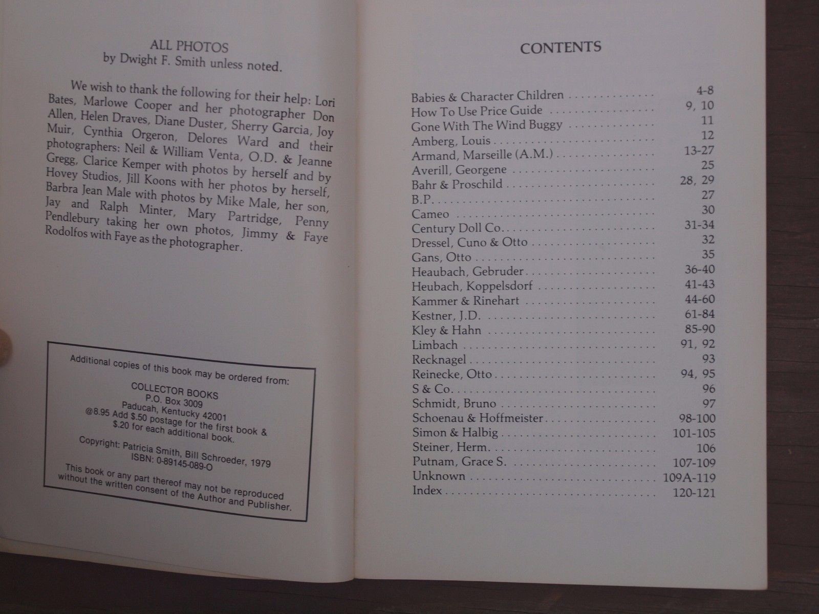 German Dolls Featuring Character Children Babies P Smith Reference Guide Book