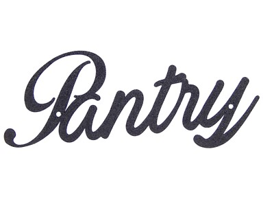 Pantry Kitchen Word Art Sign Home Decor Wall Hanging Cursive Script Typography