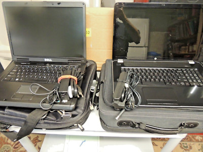 ESTATE LOT OF 2 LABTOPS, HP PAVILION, DELL VOSTRO  WITH CHARGER AND CARRY CASE