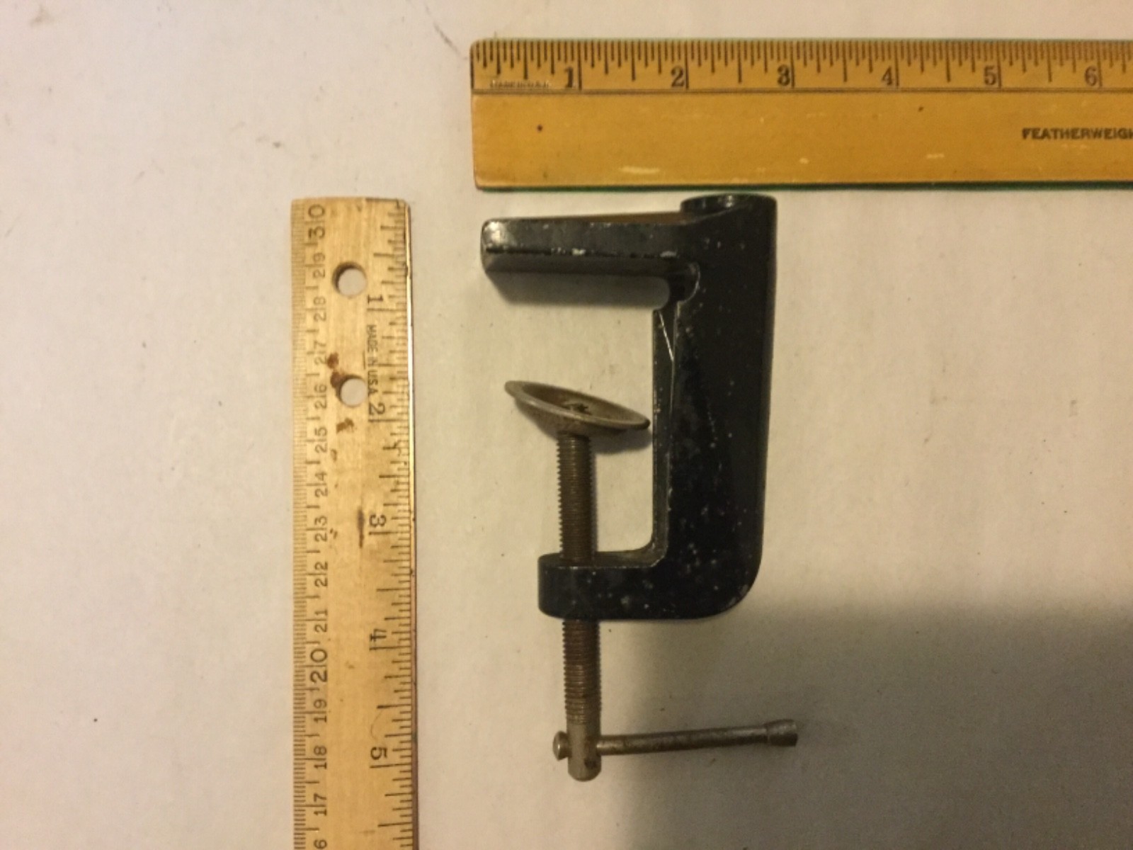 Vintage Table Top Clamp fits up to 2-1/4” table.Holds 1/2