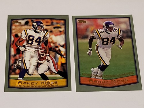 1999 TOPPS FOOTBALL  BASE & SEASON HIGHLIGHTS RANDY MOSS