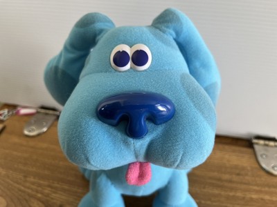 Fisher Price Blue s Clues Puppy Dog Bounce With Me Blue Plush 2000 Musical 9''