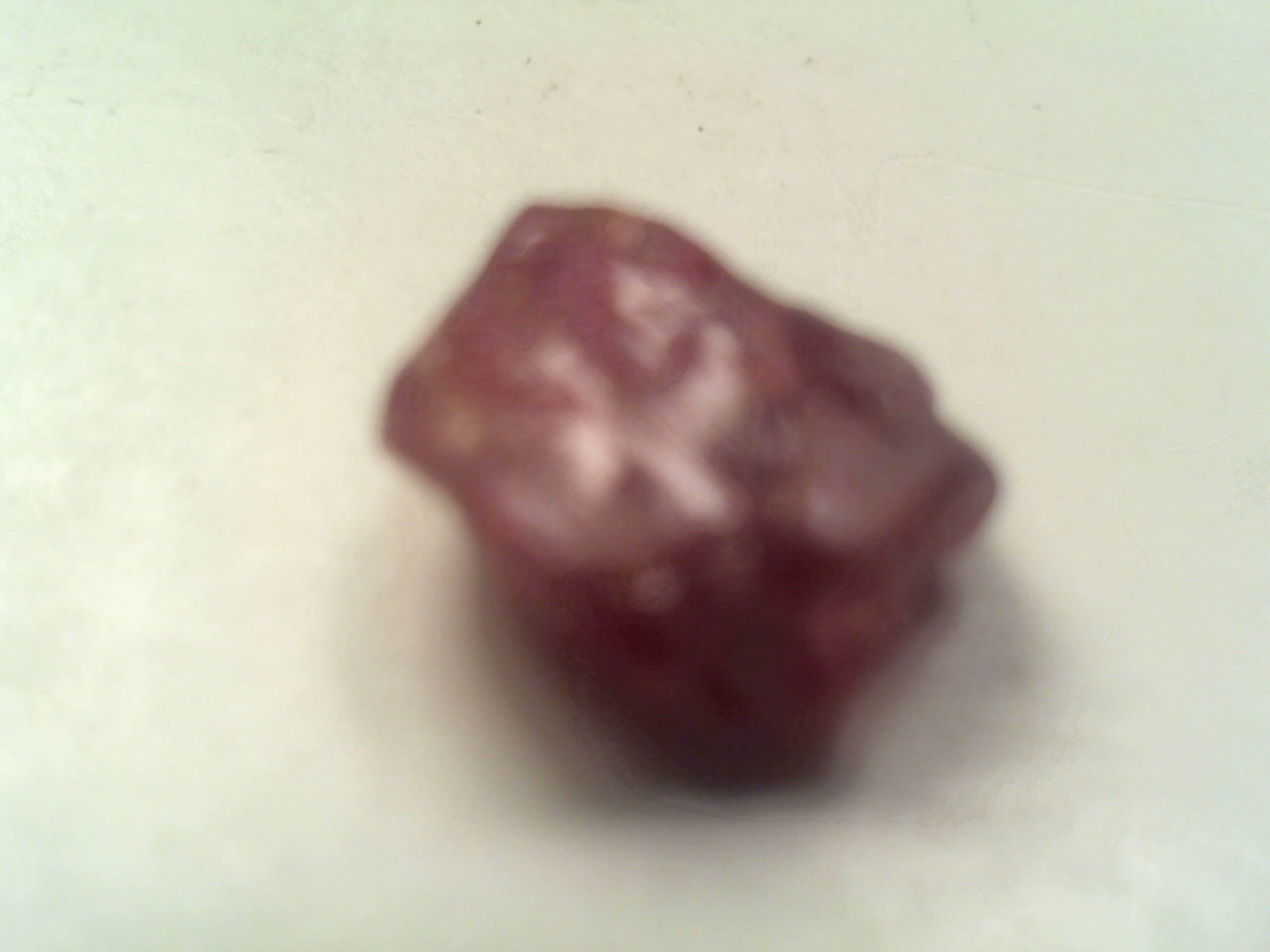 1.00 CT red rough diamond square gemstone. dredged uncut untreated.