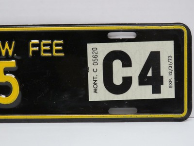 3 - Montana GVW Fee License Plates 1973, 1975, 1976, G.V.W.