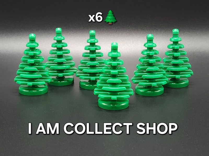 Lego Sapin Arbre Tree Pine Small 2x2x4 - Olive Green - 2435 -  Lot De 6 (Neuf)