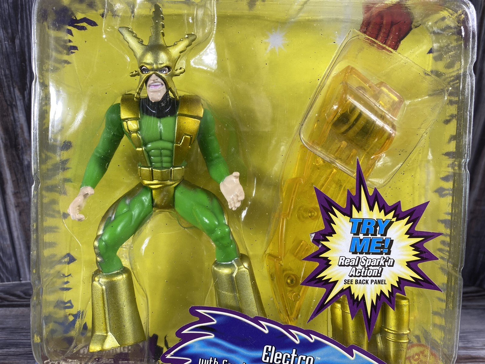 スパイダーマンElectro-SPARK 4体セット☆1997年製☆美品 1997 Spider-Man Animated Series ELECTRO-SPARK SHOCK ACTION