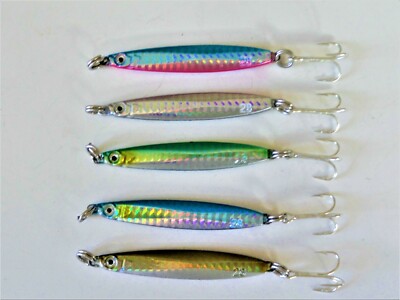 Set of 5 Metal Colt Sniper Vertical Jigs 28g 42g 60g 80g 120g 150g SELECT WEIGHT