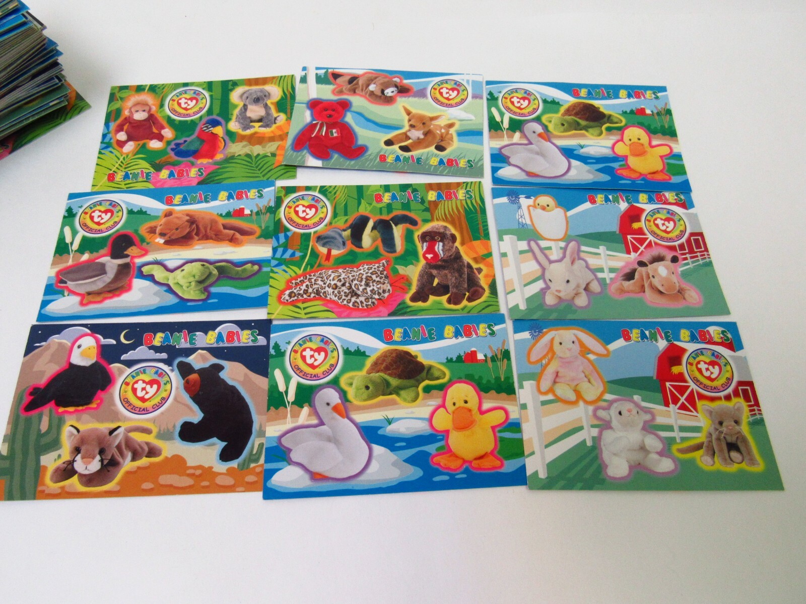 Rare Vintage 1999 Beanie Babies TY Inc. Collectible Sticker Baseball Cards